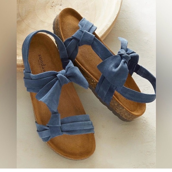 Sundance Shoes - 🥰 Sundance NWT Tigerlily Sandals. Size 39. Blue Suede Straps & Cushioned Insoles